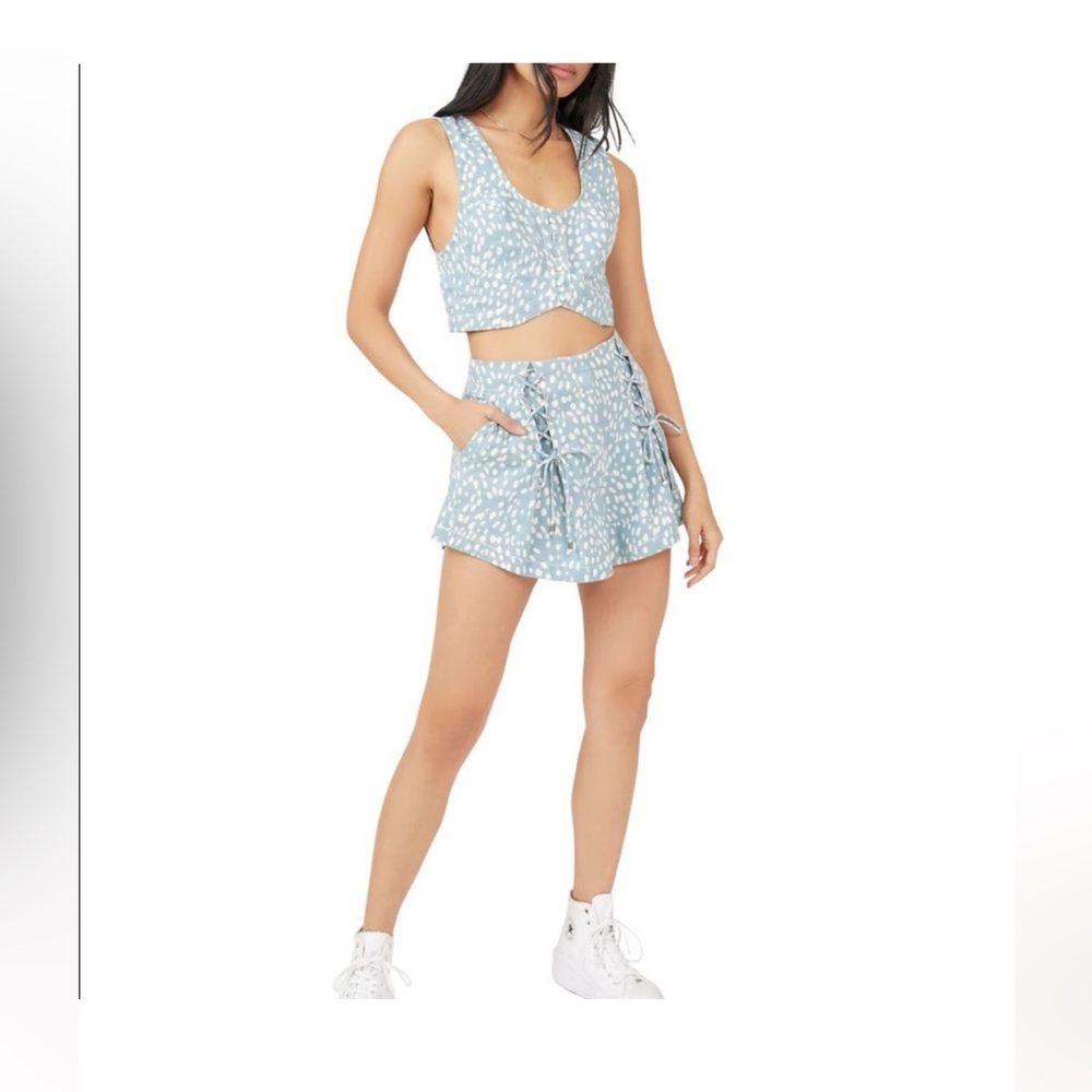 Free People - Blue & White Polka Dot Set (S)
